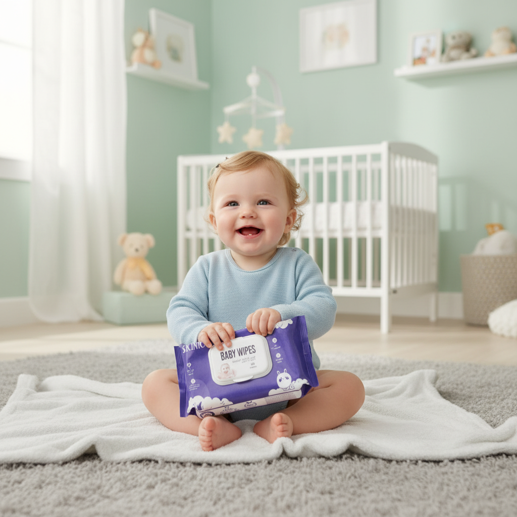 Happy Baby with Wipes
