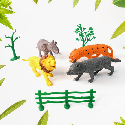 TTG Small Wild Animal Toy Set for Kids (Pack of 4 Animals) Your Brand