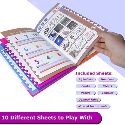 ntelligence Book Sound Book for Children, English Letters & Words Learning Book, Fun Educational Toys. Activities with Numbers, Shapes Learning Book for Toddlers