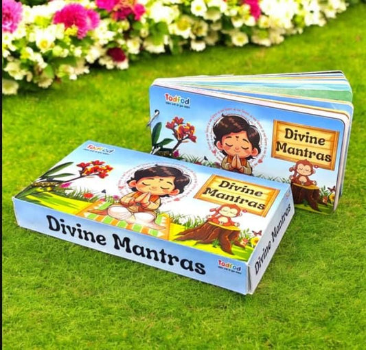 Divine Mantras Spiritual Learning Flashcards for Kids & Adults – Hindi & English Chants