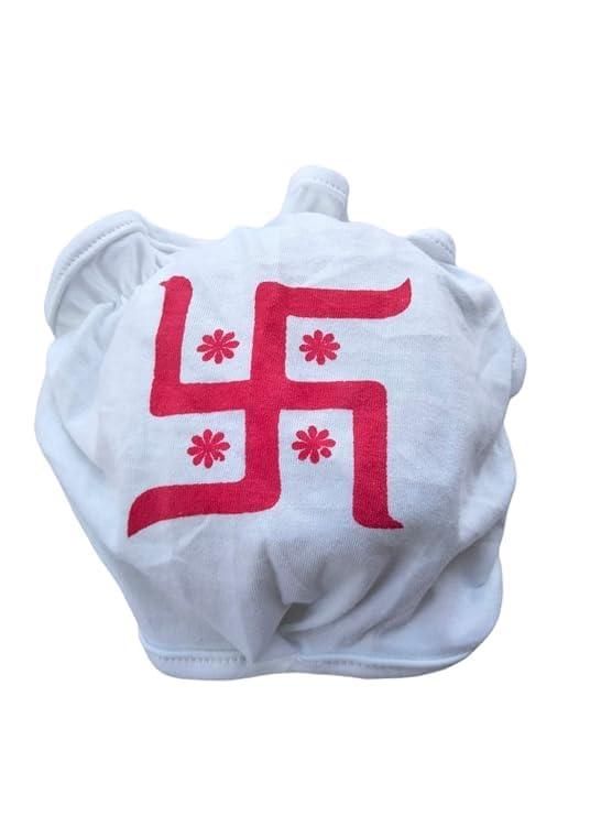 Newborn Baby Printed Cotton Blend Clothes for Hindu Rituals – Namkaran, Annaprashan & First Diwali Outfit