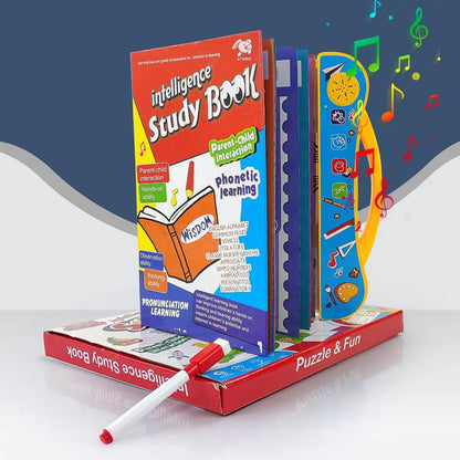 ntelligence Book Sound Book for Children, English Letters & Words Learning Book, Fun Educational Toys. Activities with Numbers, Shapes Learning Book for Toddlers