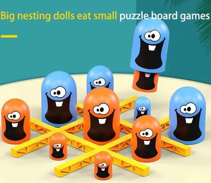 Tic-Tac-Toe Puzzle Game for Kids – Multicolor Assembly & Disassembly Block Puzzle | Brain Development Toy