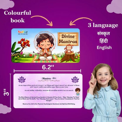 Divine Mantras Spiritual Learning Flashcards for Kids & Adults – Hindi & English Chants