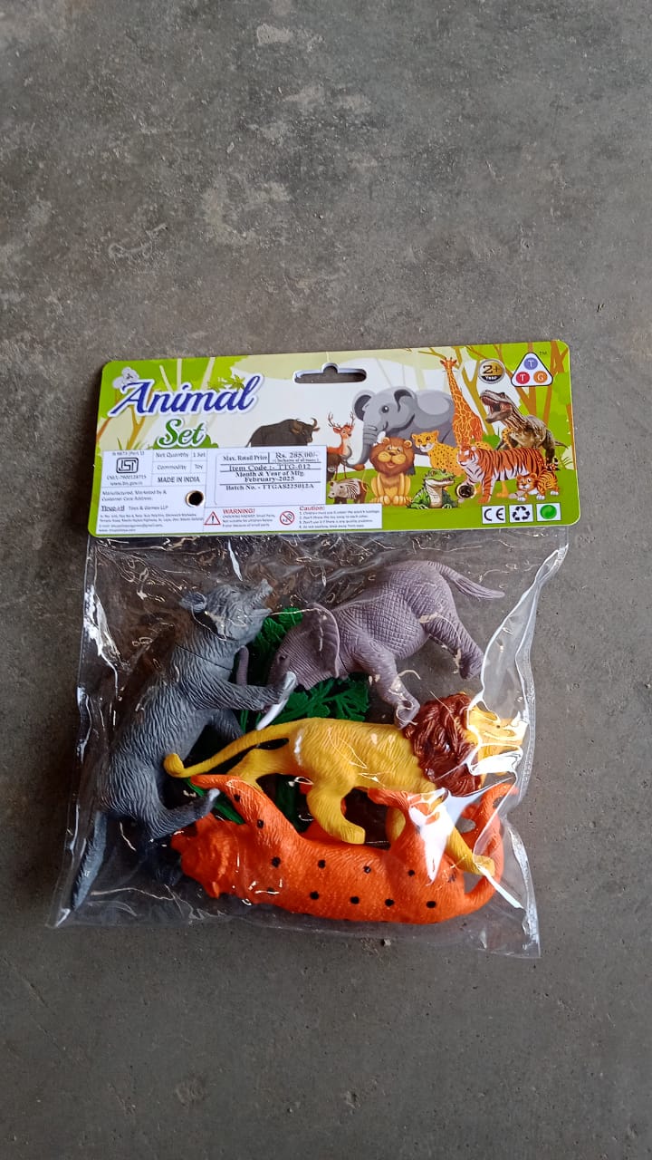 TTG Small Wild Animal Toy Set for Kids (Pack of 4 Animals) Your Brand