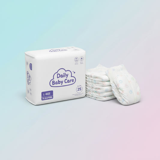 Daily Baby Care baby diapers large size pack with 25 diapers and soft absorbent design
