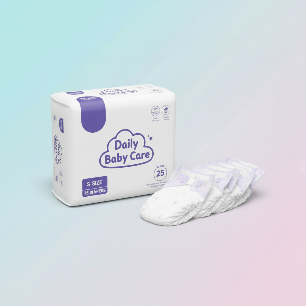 S Size Diaper Package with Stack